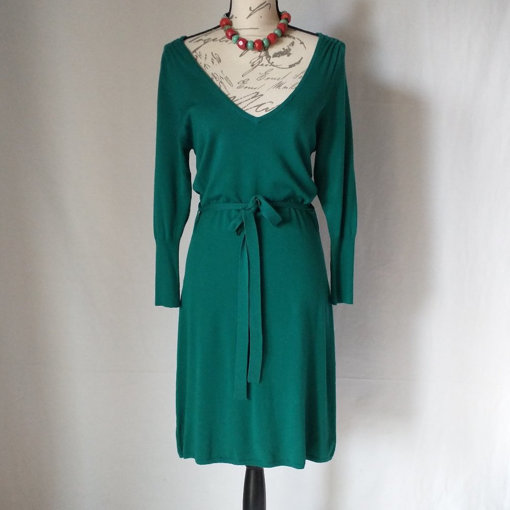 Vertigo Paris Cerulean V-Neck Tie-Waist Dress Teal